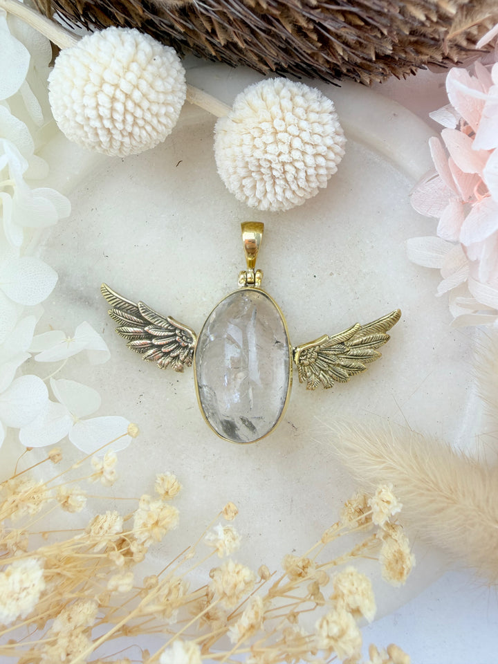 Clear Quartz Anahata Pendant