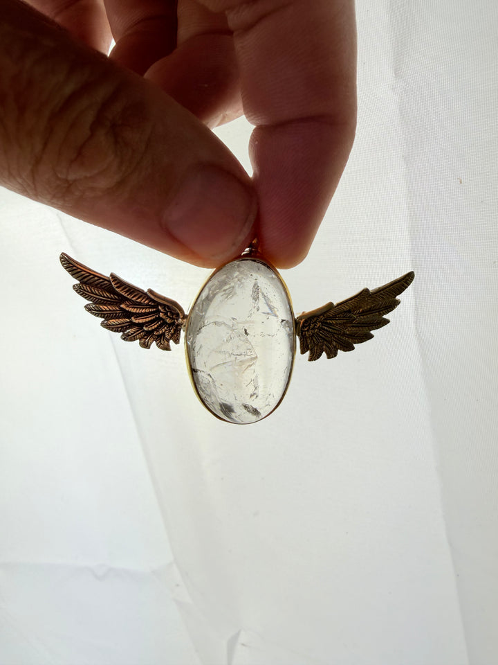 Clear Quartz Anahata Pendant