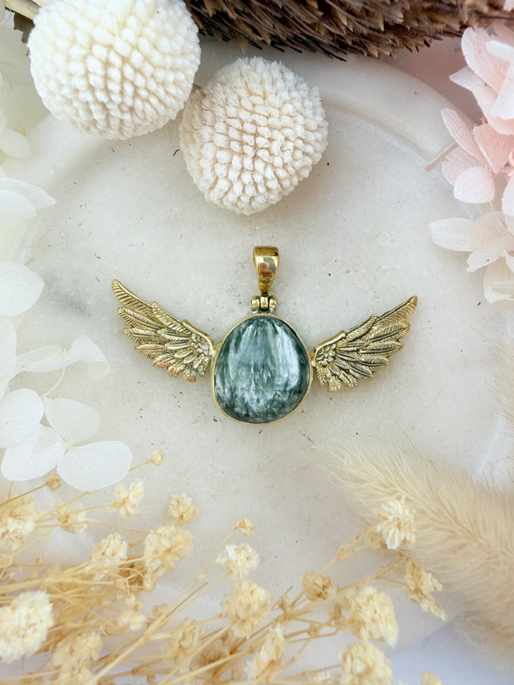 Seraphinite Anahata Pendant