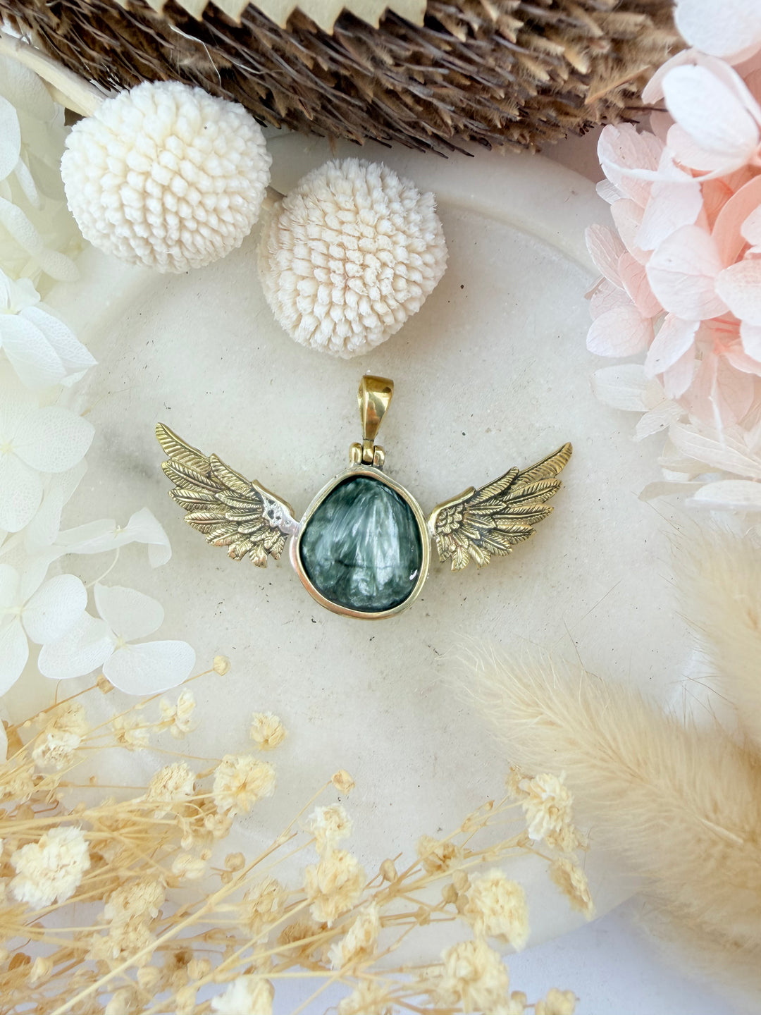 Seraphinite Anahata Pendant