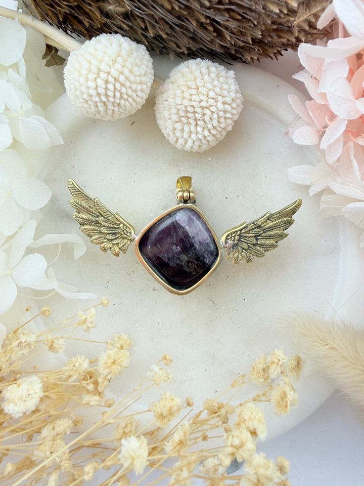 Rainbow Fluorite Anahata Pendant