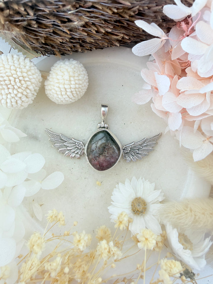 Watermelon Tourmaline Anahata Pendant