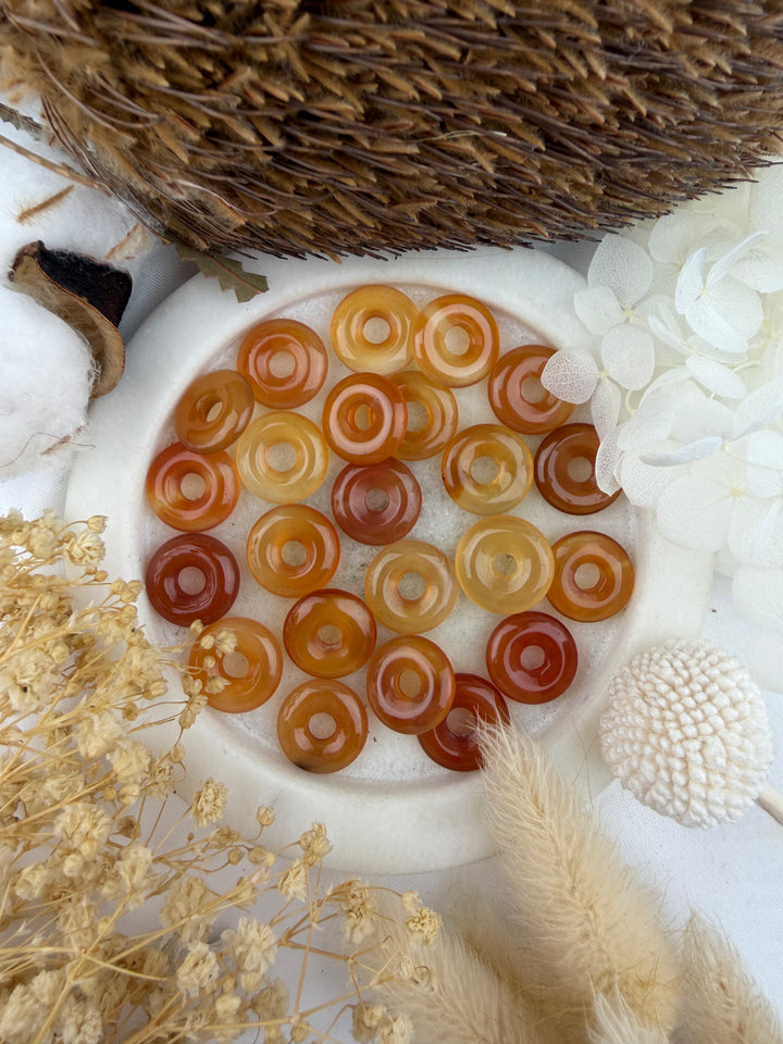 Carnelian Donut Pendant