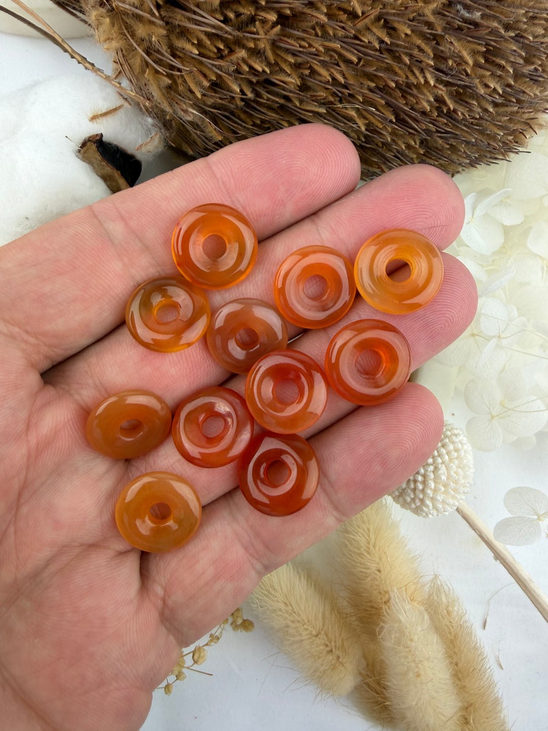 Carnelian Donut Pendant
