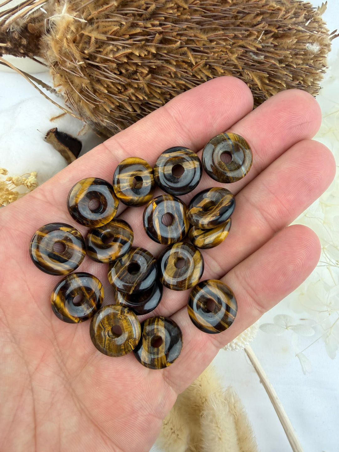 Tigers Eye Donut Pendant
