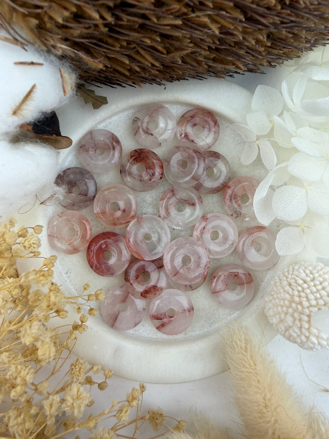 Fire Quartz Donut Pendant