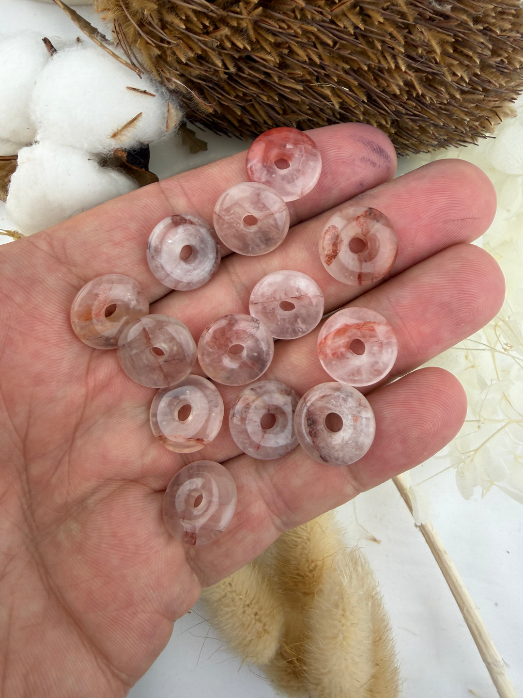 Fire Quartz Donut Pendant