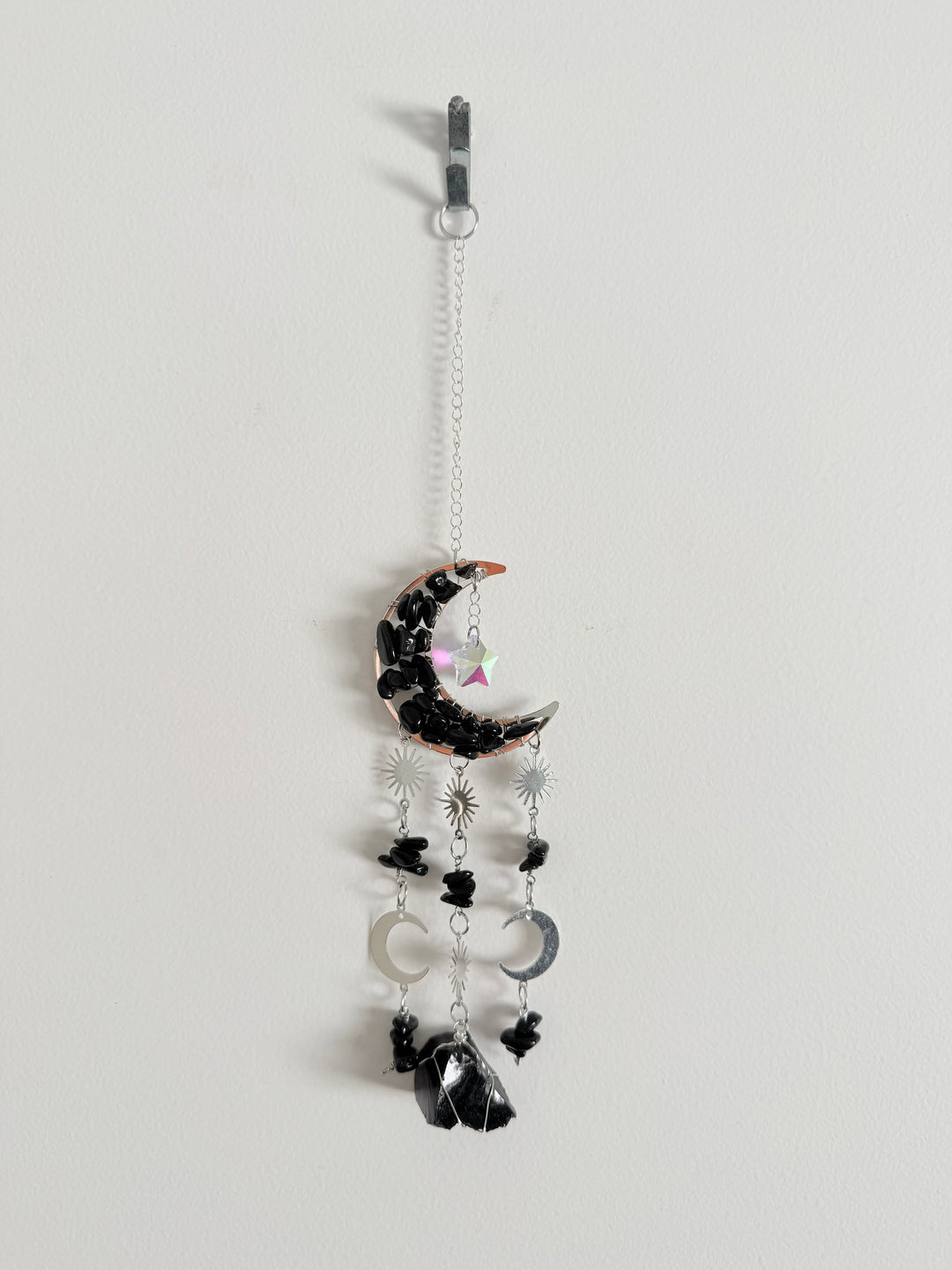 Black Obsidian Moon Catcher