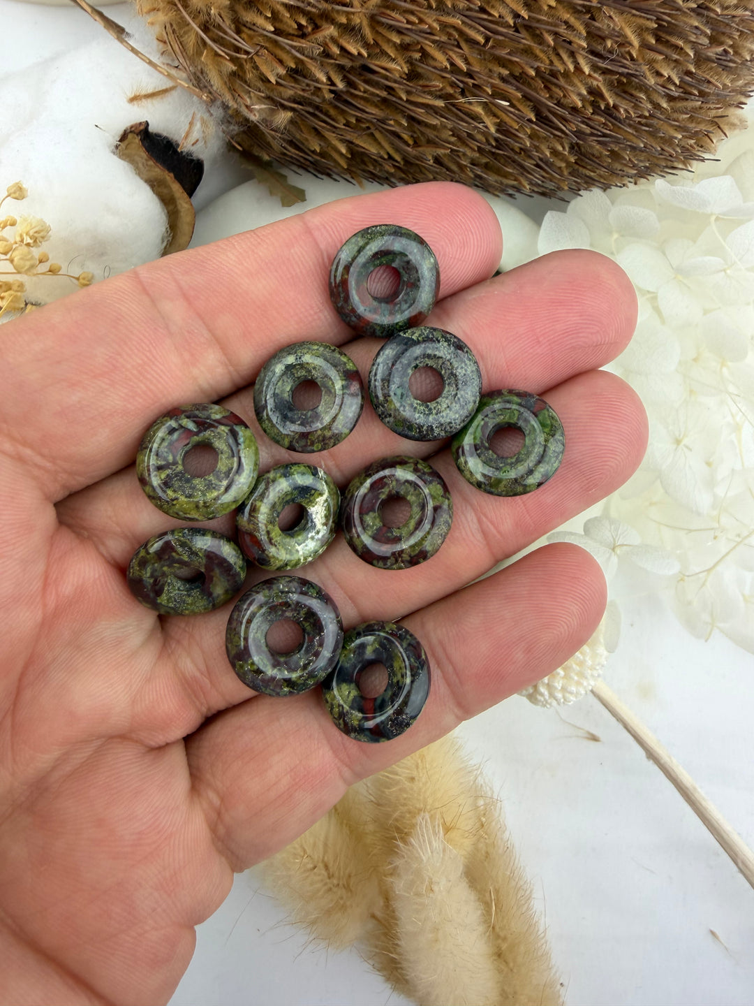 Dragons Blood Jasper Donut Pendant
