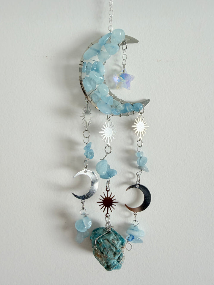 Aquamarine Moon Catcher