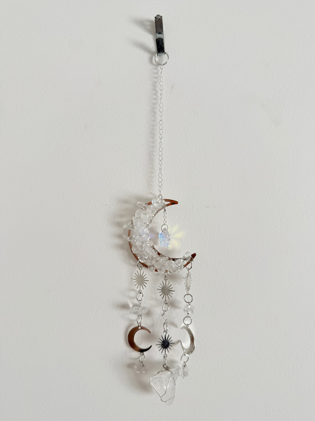Clear Quartz Moon Catcher