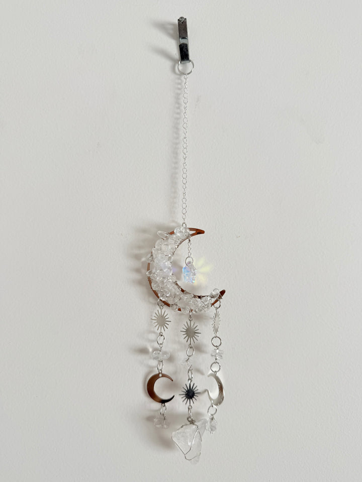 Clear Quartz Moon Catcher