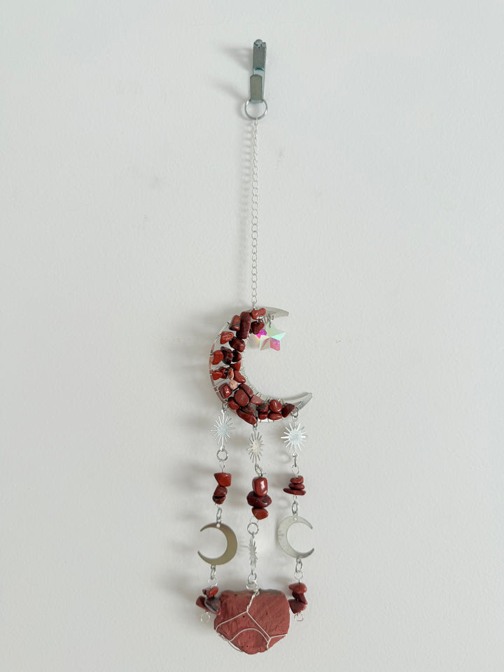 Red Jasper Moon Catcher