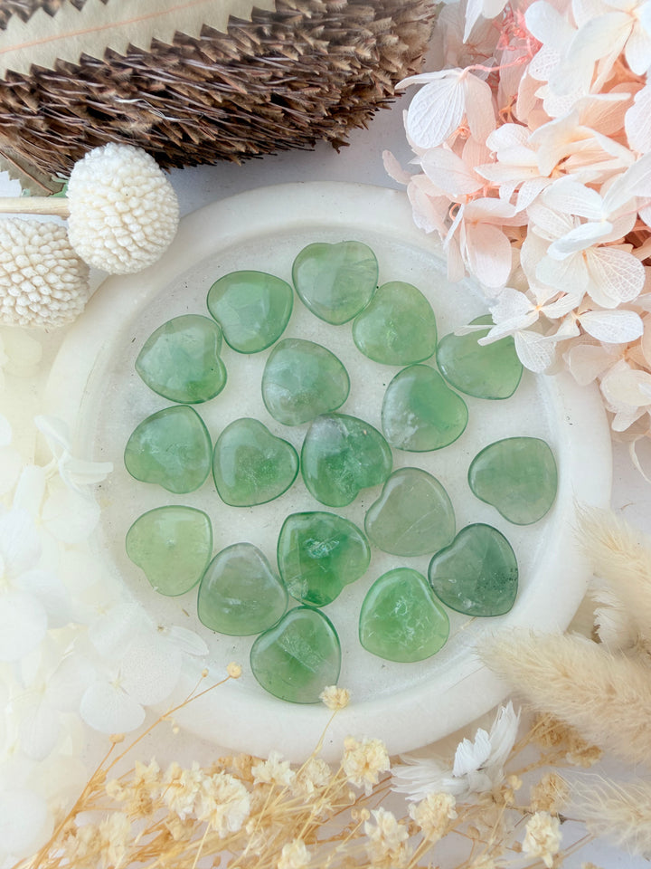 Green Fluorite Heart