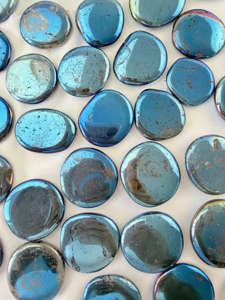 Cobalt Aura Flat Stone