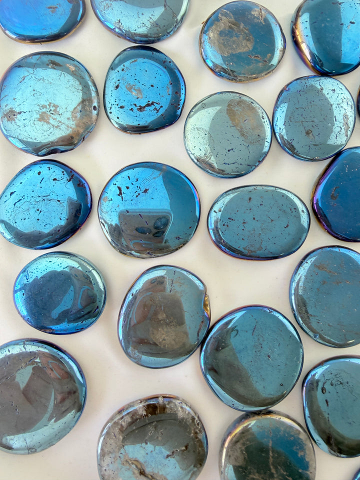 Cobalt Aura Flat Stone
