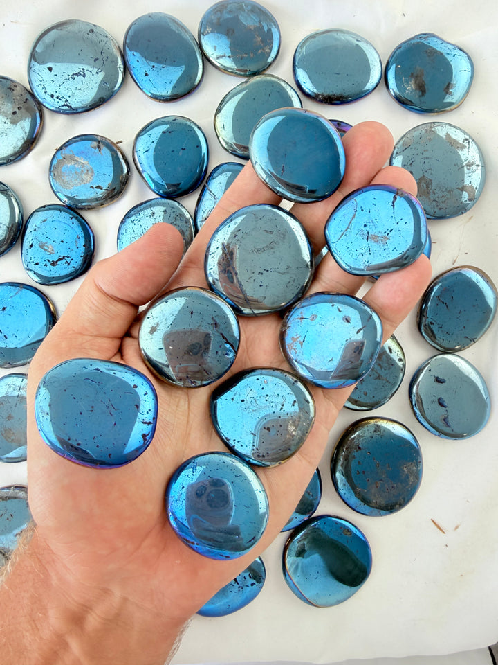 Cobalt Aura Flat Stone