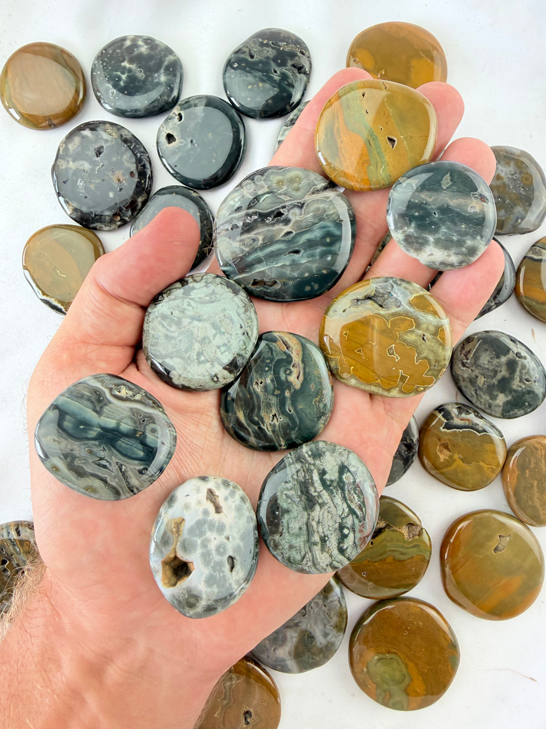 Ocean Jasper Flat Stone