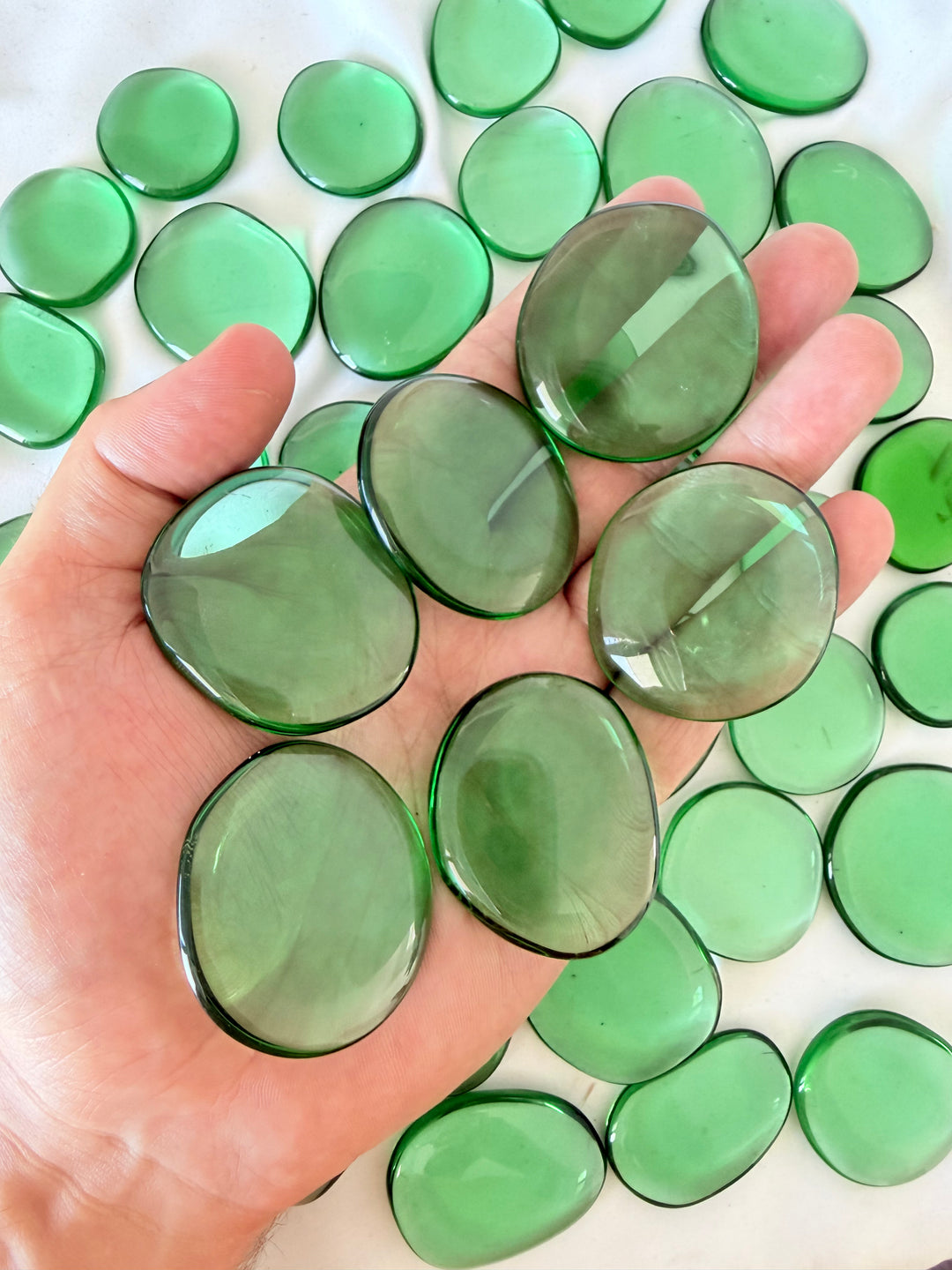 Gaia Stone (Green Obsidian) Flat Stone