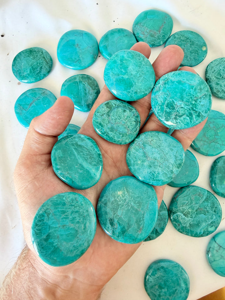 Chrysocolla Howlite Flat Stone