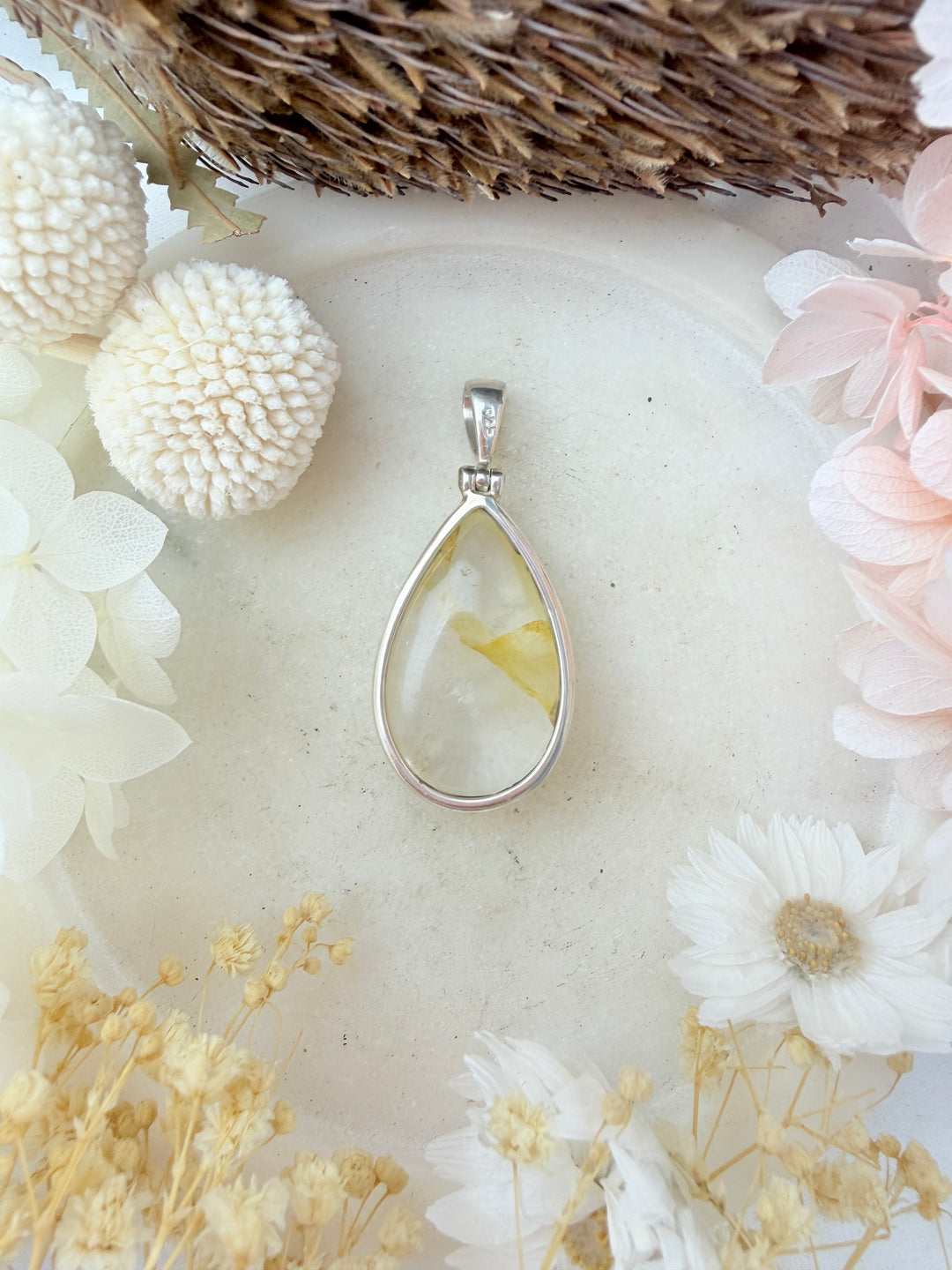 Golden Healer Silver Pendant