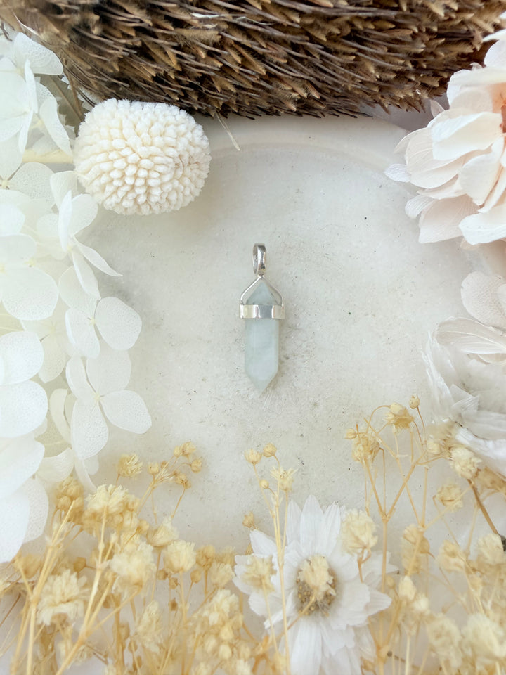 Aquamarine Silver Pendant