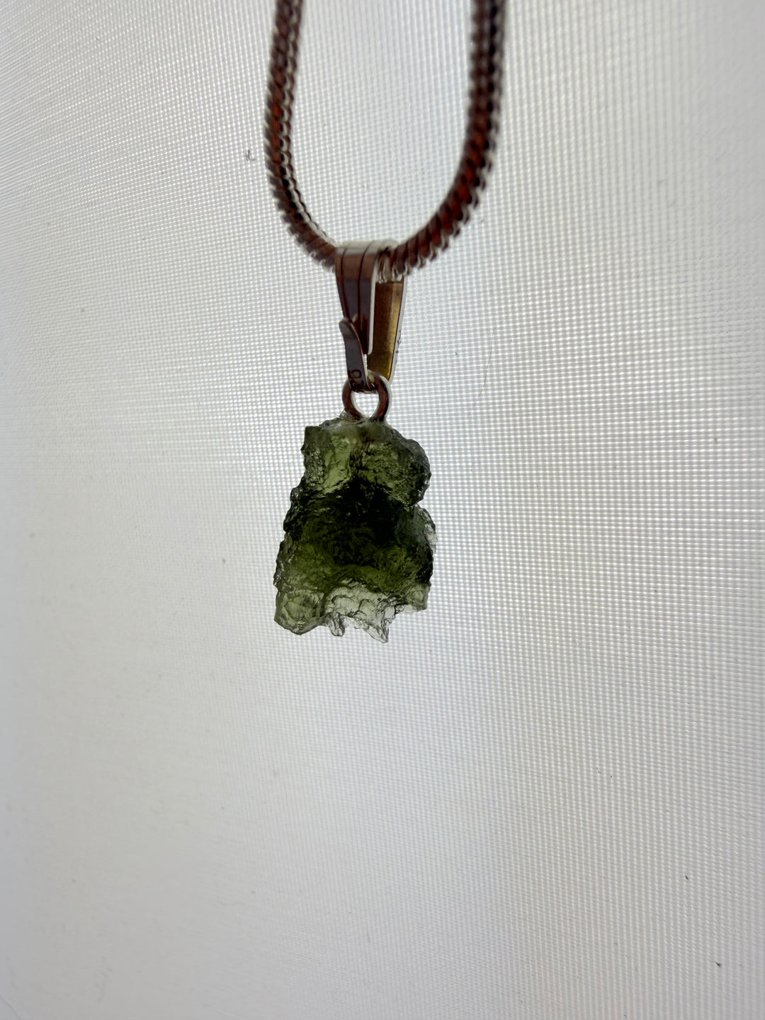 Moldavite Silver Pendant