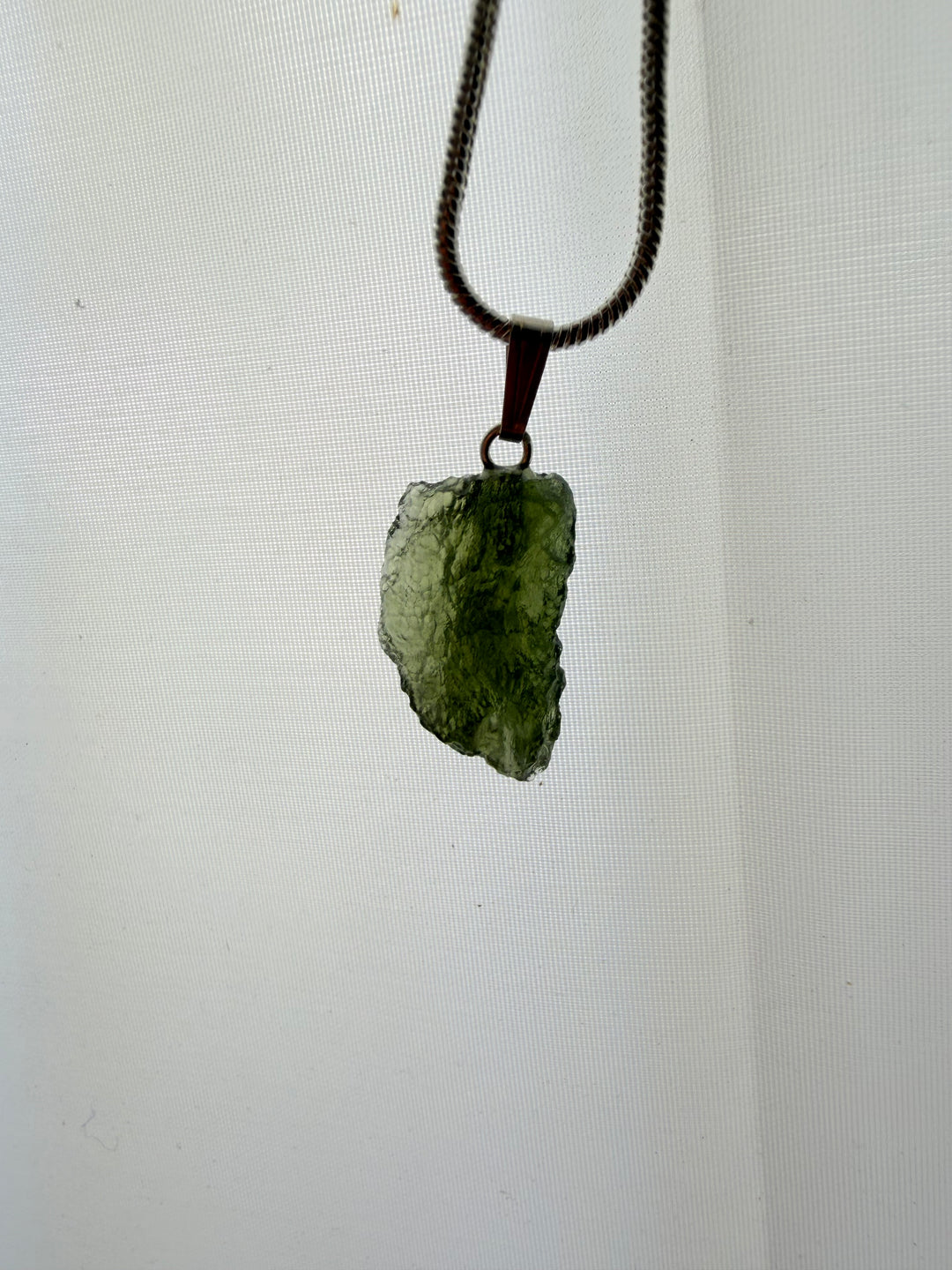 Moldavite Silver Pendant