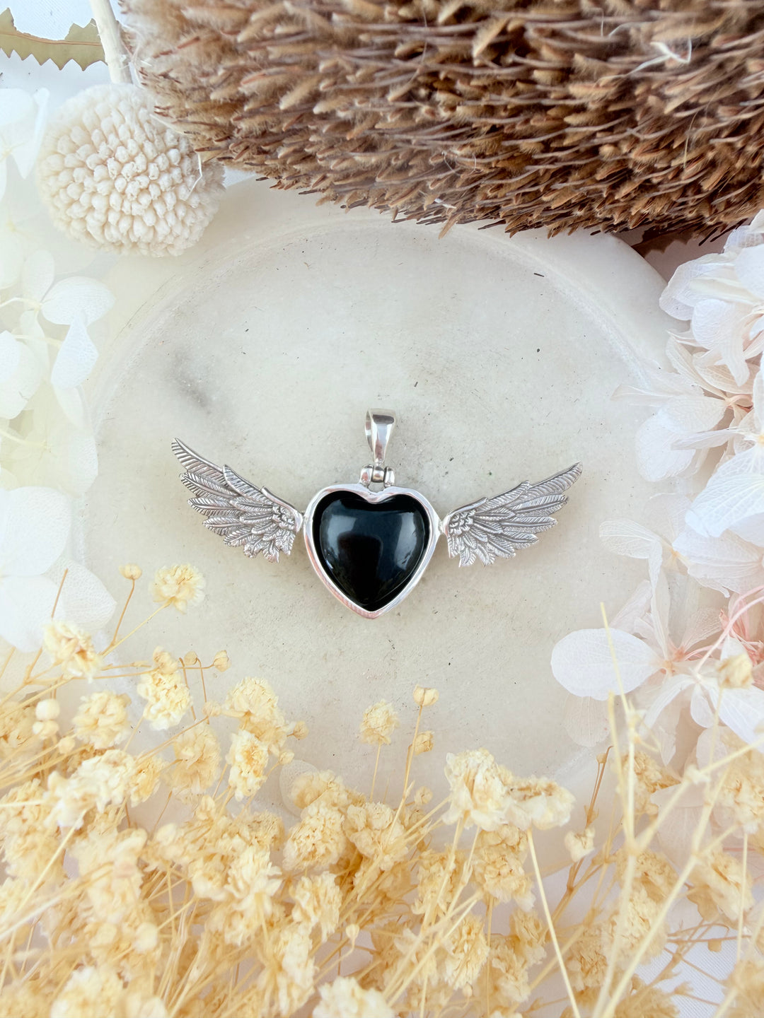 Rainbow Obsidian Anahata Pendant
