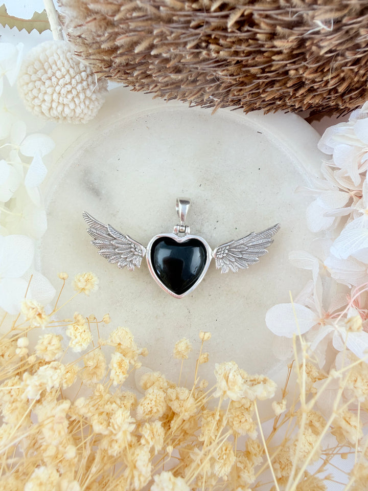 Rainbow Obsidian Anahata Pendant