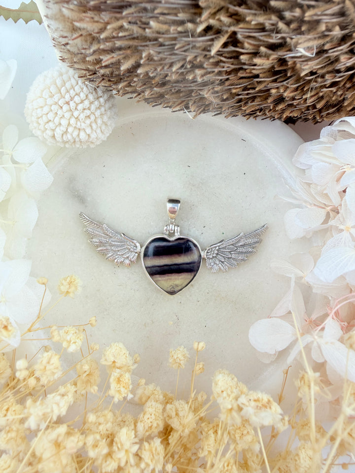 Rainbow Fluorite Anahata Pendant