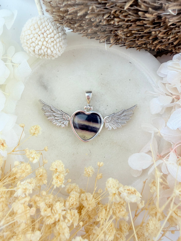 Rainbow Fluorite Anahata Pendant