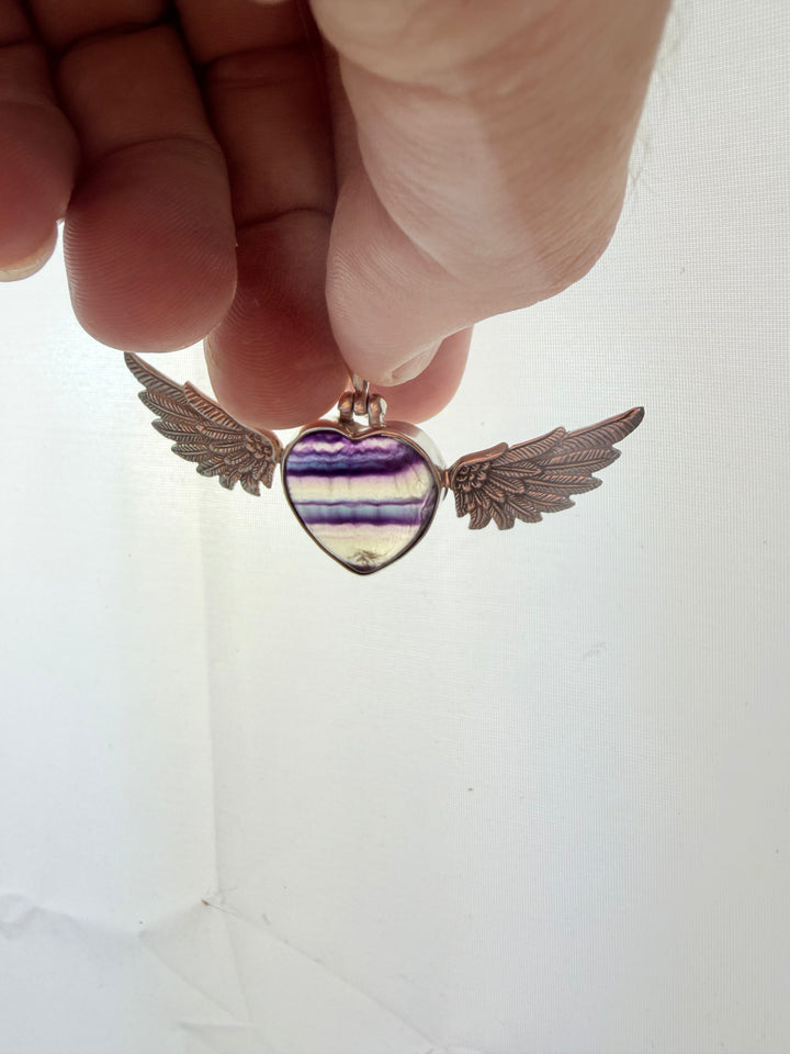 Rainbow Fluorite Anahata Pendant