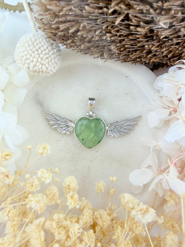 Green Fluorite Anahata Pendant