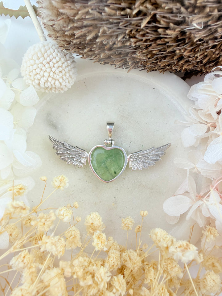 Green Fluorite Anahata Pendant