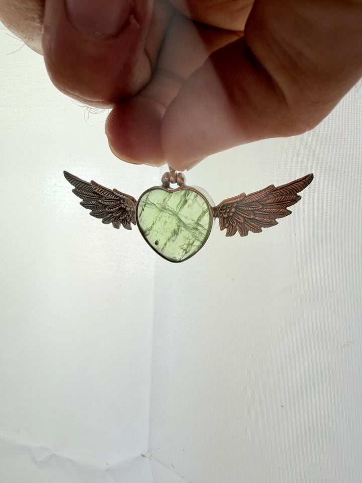 Green Fluorite Anahata Pendant