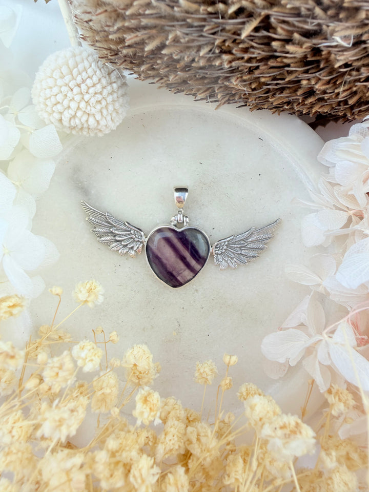 Rainbow Fluorite Anahata Pendant