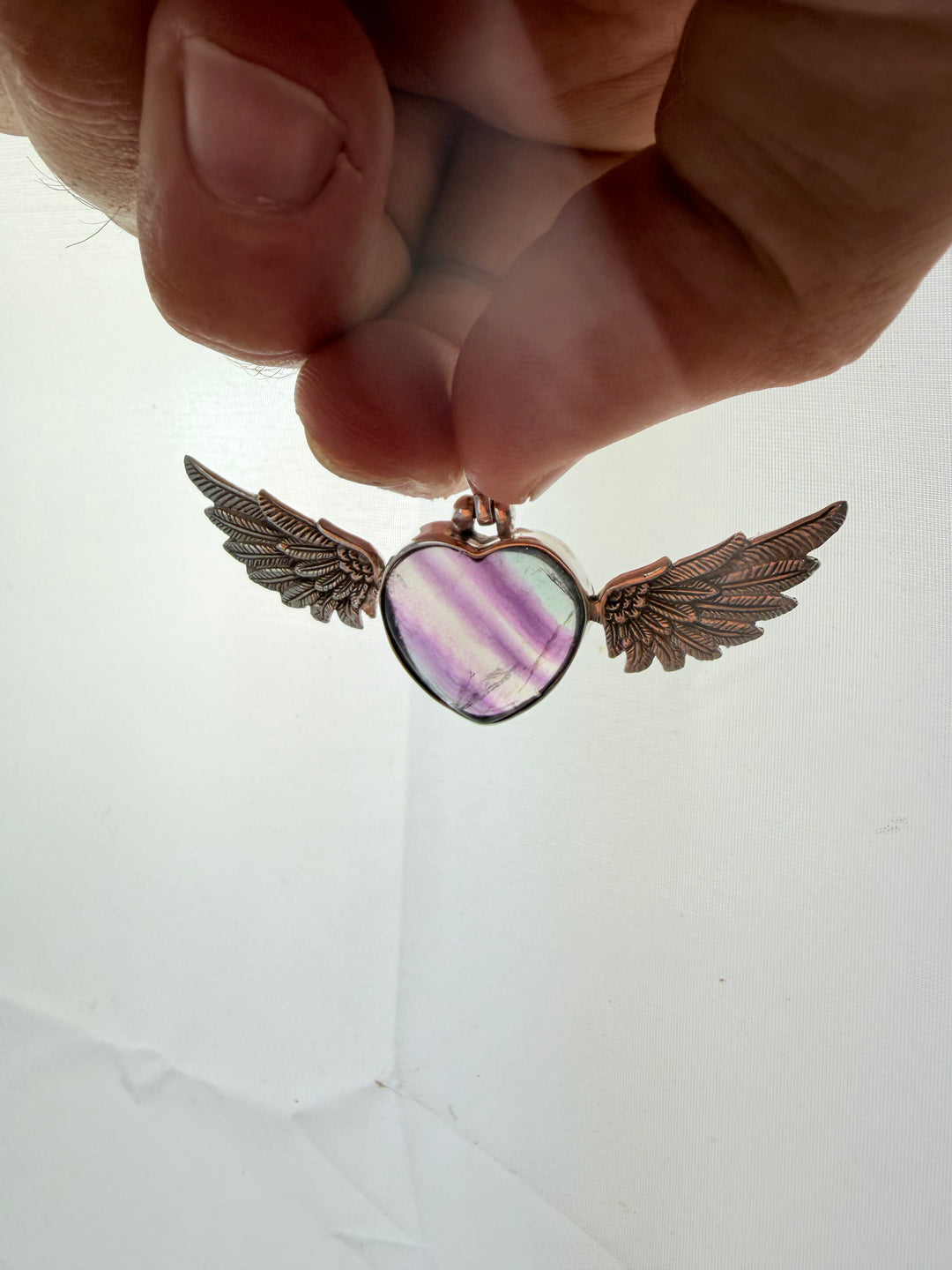 Rainbow Fluorite Anahata Pendant