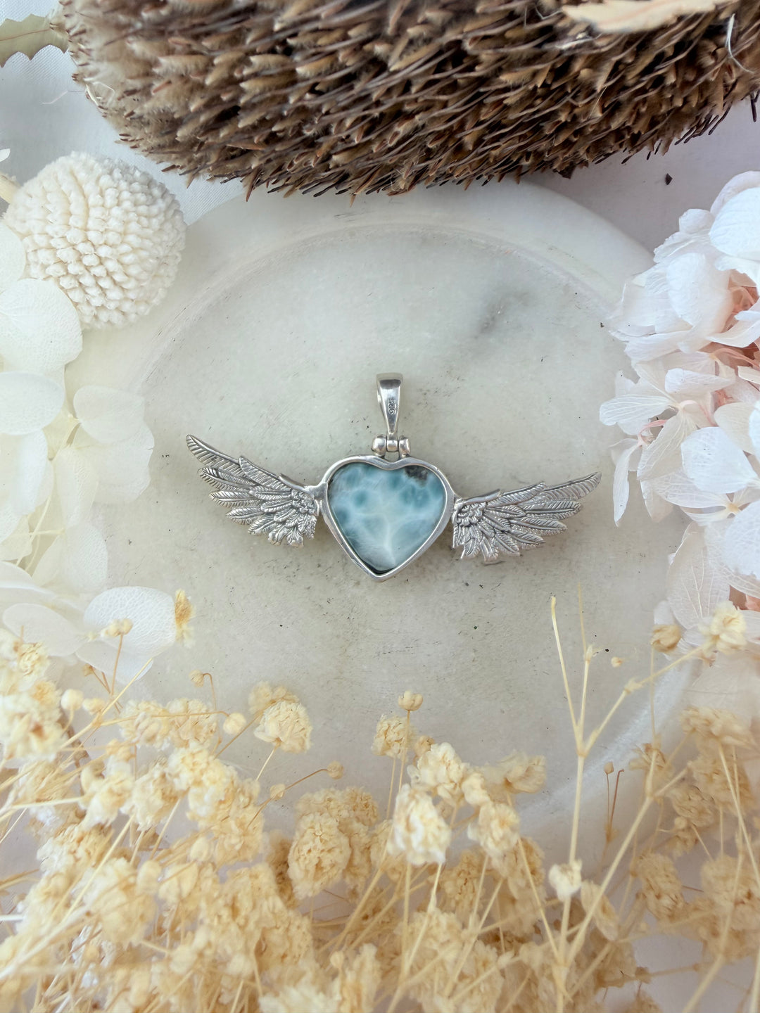 Larimar Anahata Pendant