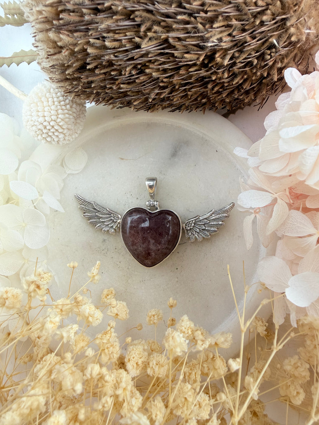 Strawberry Quartz Anahata Pendant