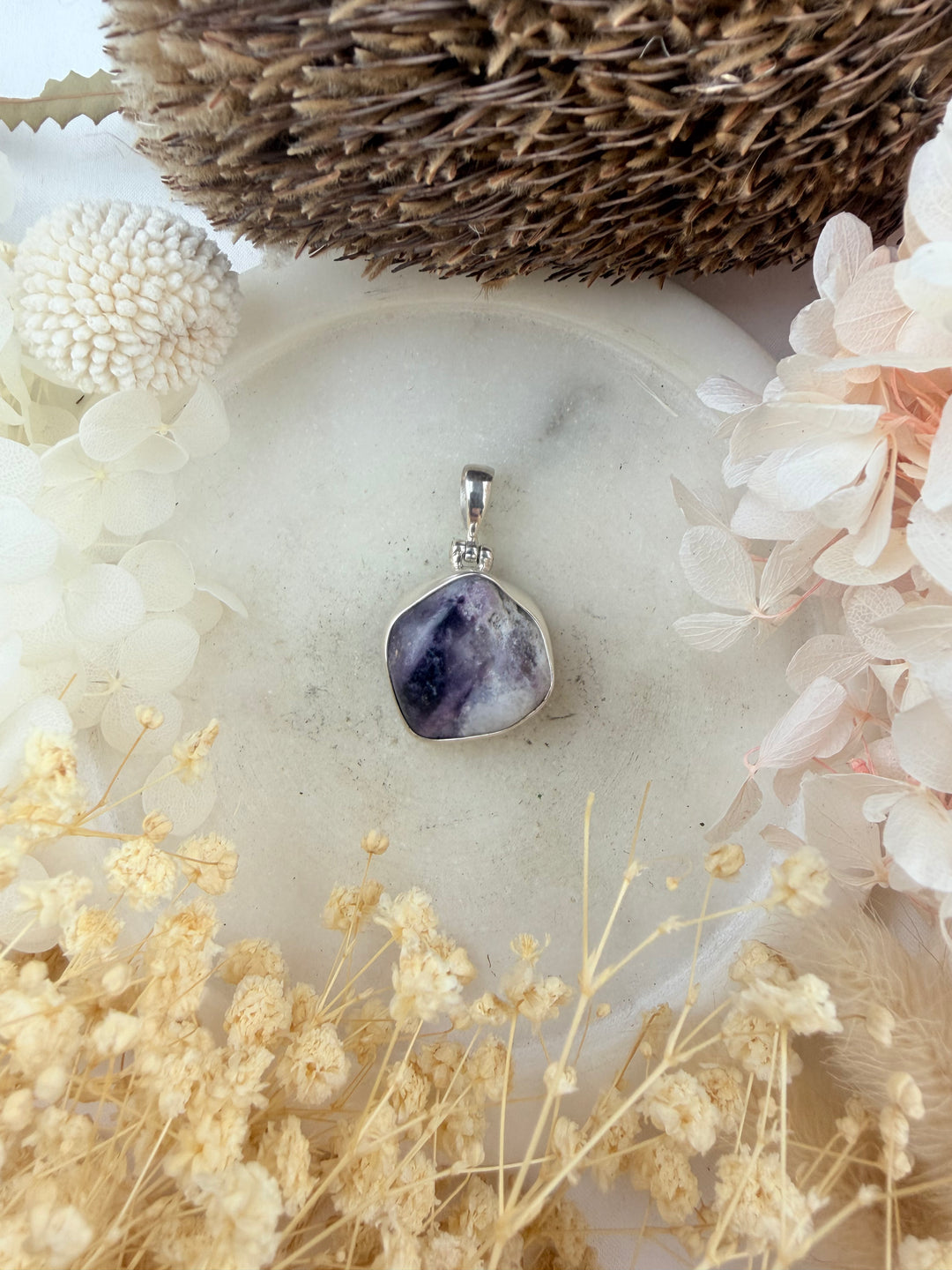 Tiffany Stone Silver Pendant