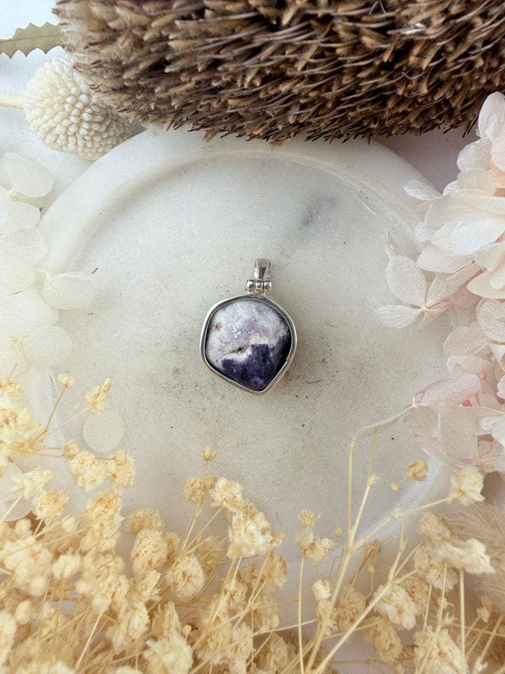 Tiffany Stone Silver Pendant
