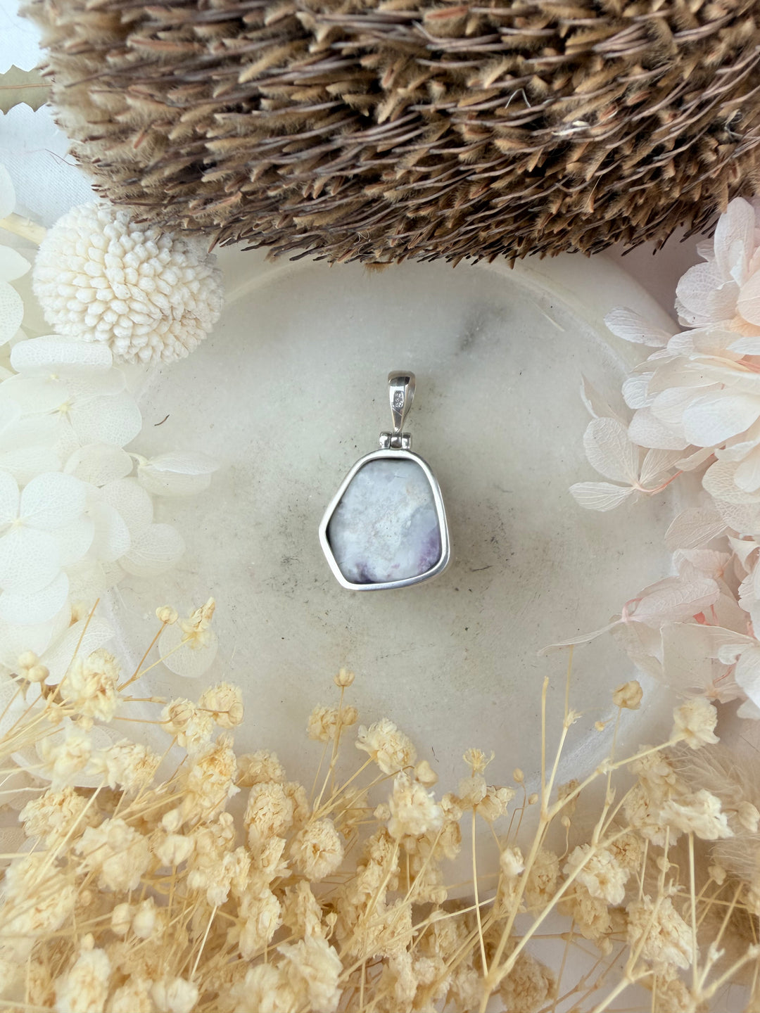 Tiffany Stone Silver Pendant
