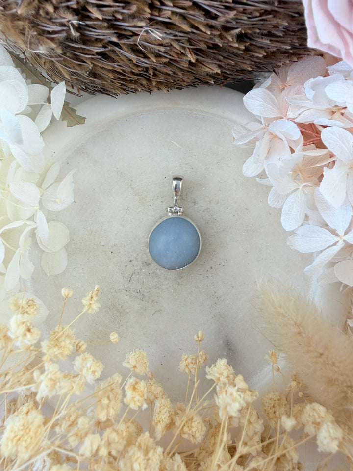 Angelite Silver Pendant