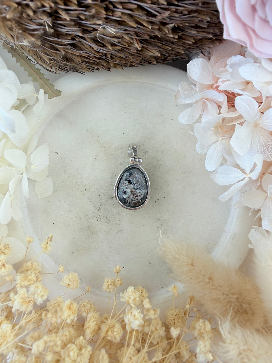 Chrysocolla Silver Pendant