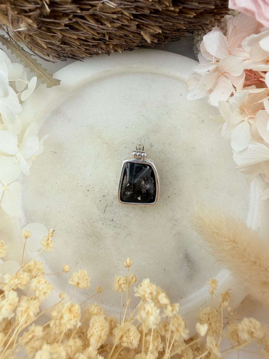 Watermelon Tourmaline Silver Pendant