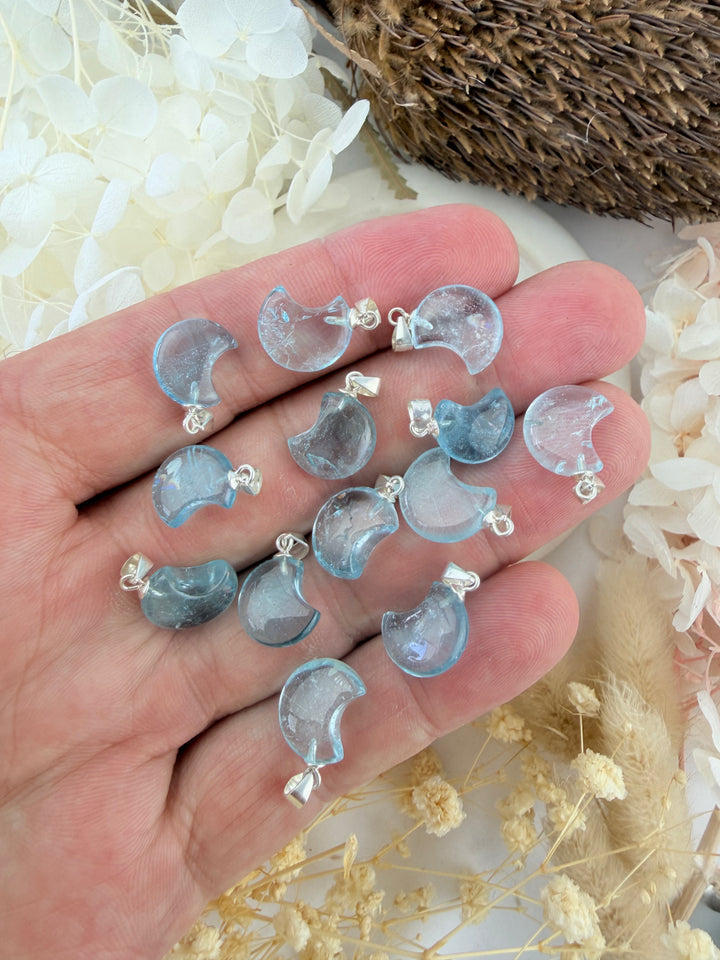 Topaz Moon Silver Pendant