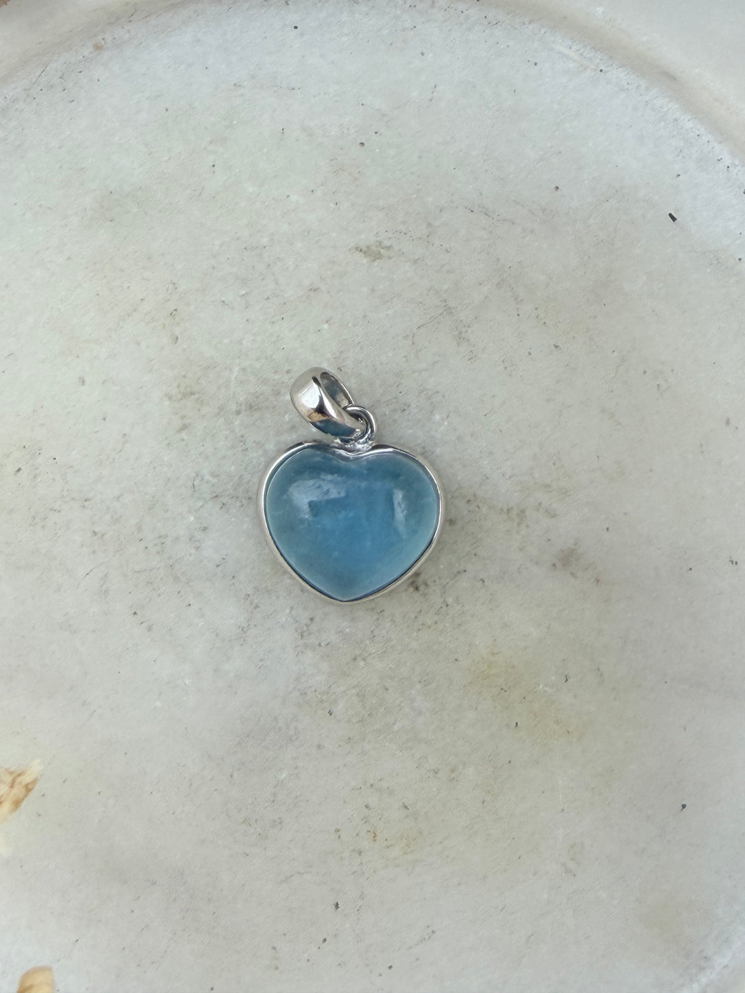 Topaz Heart Silver Pendant