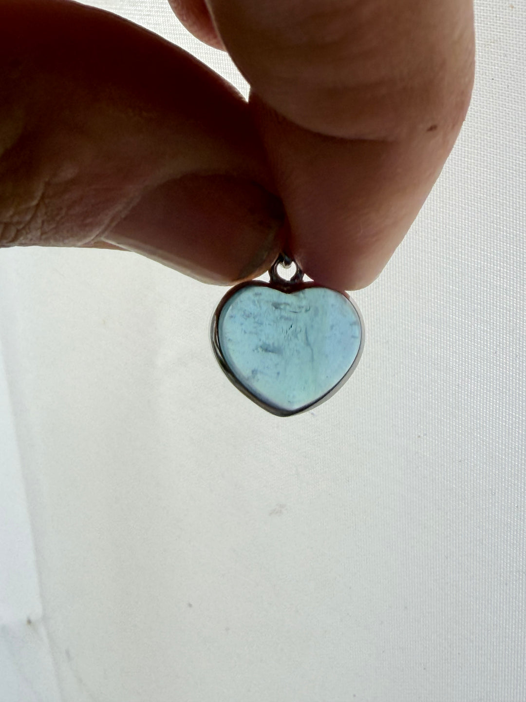 Topaz Heart Silver Pendant