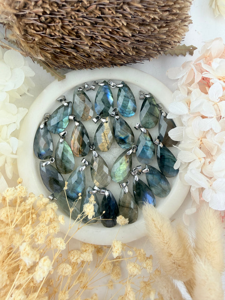 Labradorite Faceted Pendant